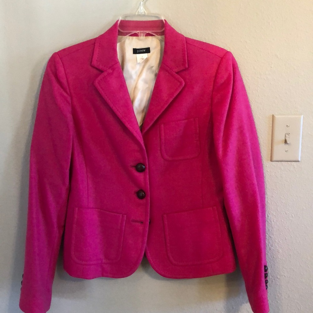 Wool hot pink blazer